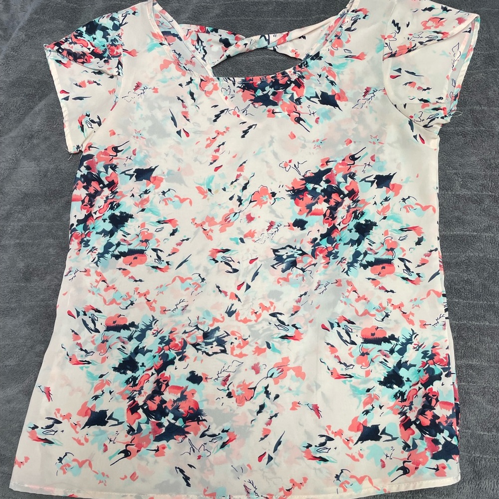 Japna light pink floral blouse